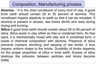 Composition of Bricks - Function of Ingredients - Civil Engineering