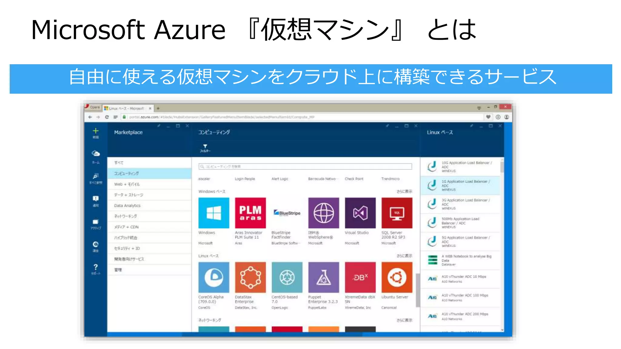 Microsoft Azure 『仮想マシン』 とは
 
