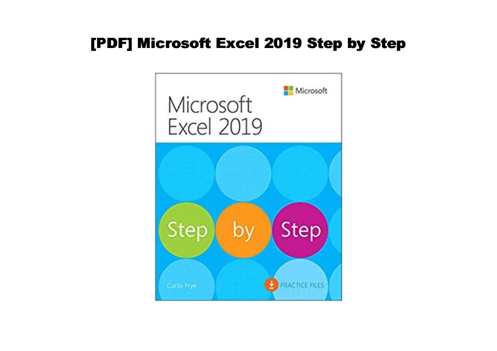  PDF Microsoft Excel 2019 Step By Step