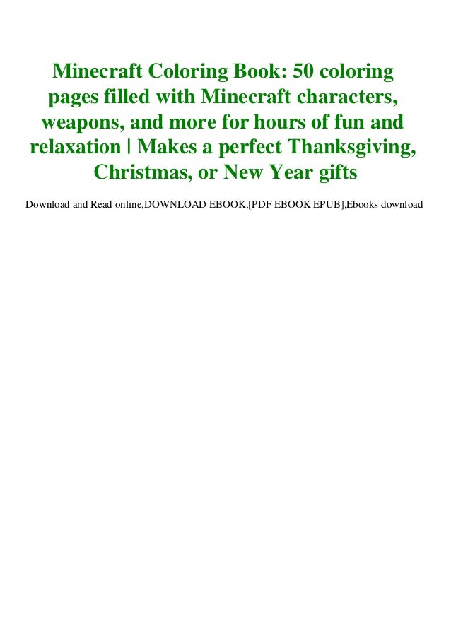 Download Pdf Minecraft Coloring Book 50 Coloring Pages Filled With Minecraft
