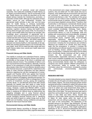 Older Adults and Functional Literacy Needs for Successful Ageing | PDF