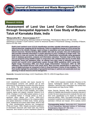 Assessment of Land Use Land Cover Classification through Geospatial ...