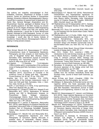 A Petrographical Approach to Study Mineral Phases Paragenesis of Gold ...