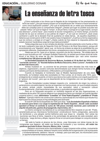 29
EDUCACIÓN... GUILLERMO DONARI
La enseñanza de letra tosca
Es lo que hay...
 