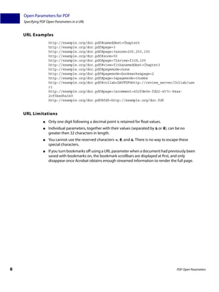 Pdf File Parameters Chart Pdf open parameters | PDF