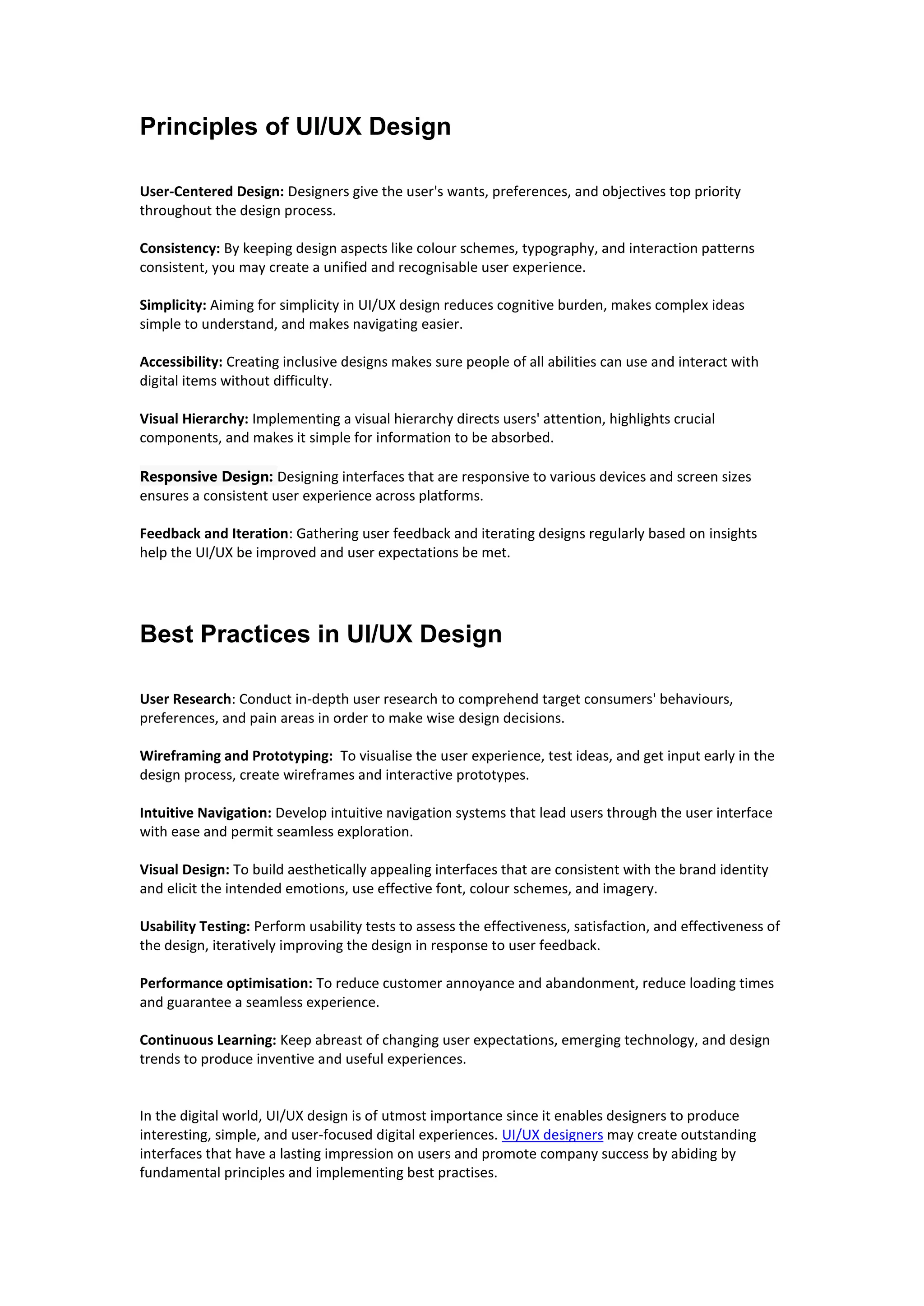 The Art of UI/UX Designing | PDF