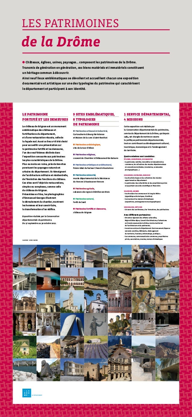 Exposition Les Patrimoines De La Drôme Patrimoine Fortifié - 