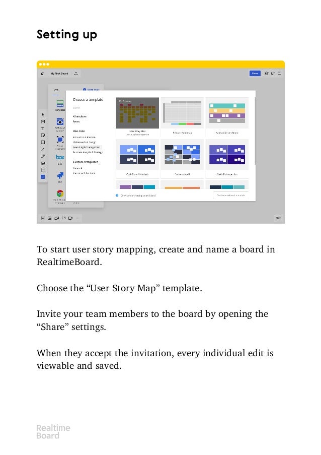 how scrum masters use an online whiteboard for user story mapping story mapping template