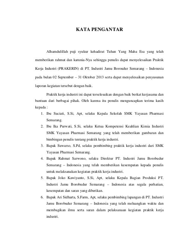 Laporan Prakerin PT. Industri Jamu Borobudur Semarang 