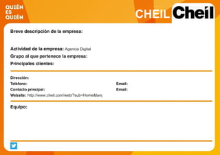 CHEIL
Agencia Digital
http://www.cheil.com/web/?sub=Home&lang=es
 