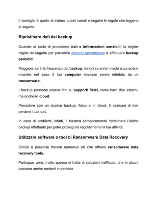 Ransomware Data Recovery: Strategie E Soluzioni Per Salvare I Tuoi Dati