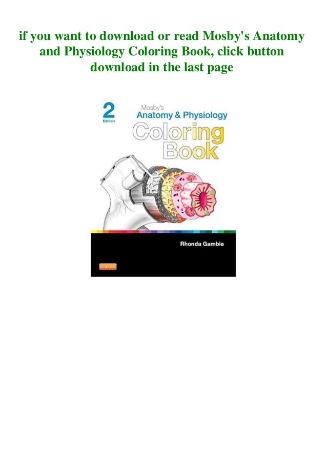 Download Pdf Read Free Mosby S Anatomy And Physiology Coloring Book Free Ebook