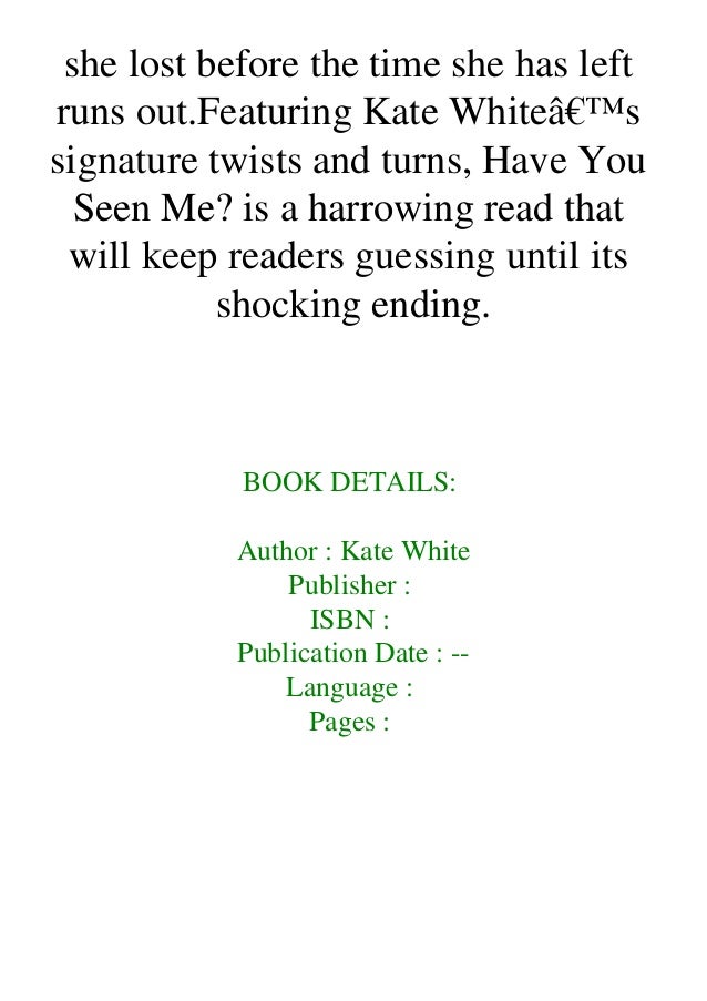 Pdf Read Online Have You Seen Me Ebook Pdf