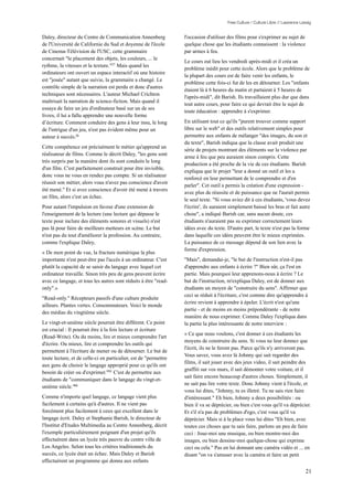 Free Culture / Culture Libre // Lawrence Lessig


Daley, directeur du Centre de Communication Annenberg             l'occasion d'utiliser des films pour s'exprimer au sujet de
de l'Université de Californie du Sud et doyenne de l'école        quelque chose que les étudiants connaissent : la violence
de Cinema-Télévision de l'USC, cette grammaire                    par armes à feu.
concernait "le placement des objets, les couleurs, ... le
                                                                  Le cours eut lieu les vendredi après-midi et il créa un
rythme, la vitesses et la texture."37 Mais quand les
                                                                  problème inédit pour cette école. Alors que le problème de
ordinateurs ont ouvert un espace interactif où une histoire
                                                                  la plupart des cours est de faire venir les enfants, le
est "jouée" autant que suivie, la grammaire a changé. Le
                                                                  problème cette fois-ci fut de les en détourner. Les "enfants
contrôle simple de la narration est perdu et donc d'autres
                                                                  étaient là à 6 heures du matin et partaient à 5 heures de
techniques sont nécessaires. L'auteur Michael Crichton
                                                                  l'après-midi", dit Barish. Ils travaillaient plus dur que dans
maîtrisait la narration de science-fiction. Mais quand il
                                                                  tout autre cours, pour faire ce qui devrait être le sujet de
essaya de faire un jeu d'ordinateur basé sur un de ses
                                                                  toute éducation : apprendre à s'exprimer.
livres, il lui a fallu apprendre une nouvelle forme
d’écriture. Comment conduire des gens à leur insu, le long        En utilisant tout ce qu'ils "purent trouver comme support
de l'intrigue d'un jeu, n'est pas évident même pour un            libre sur le web" et des outils relativement simples pour
auteur à succès.38                                                permettre aux enfants de mélanger "des images, du son et
                                                                  du texte", Barish indiqua que la classe avait produit une
Cette compétence est précisément le métier qu'apprend un
                                                                  série de projets montrant des éléments sur la violence par
réalisateur de films. Comme le décrit Daley, "les gens sont
                                                                  arme à feu que peu auraient sinon compris. Cette
très surpris par la manière dont ils sont conduits le long
                                                                  production a été proche de la vie de ces étudiants. Barish
d'un film. C'est parfaitement construit pour être invisible,
                                                                  expliqua que le projet "leur a donné un outil et les a
donc vous ne vous en rendez pas compte. Si un réalisateur
                                                                  renforcé en leur permettant de le comprendre et d'en
réussit son métier, alors vous n'avez pas conscience d'avoir
                                                                  parler". Cet outil a permis la création d'une expression -
été mené." Et si avez conscience d'avoir été mené à travers
                                                                  avec plus de réussite et de puissance que ne l'aurait permis
un film, alors c'est un échec.
                                                                  le seul texte. "Si vous aviez dit à ces étudiants, 'vous devez
Pour autant l'impulsion en faveur d'une extension de              l'écrire', ils auraient simplement baissé les bras et fait autre
l'enseignement de la lecture (une lecture qui dépasse le          chose", a indiqué Barish car, sans aucun doute, ces
texte pour inclure des éléments sonores et visuels) n'est         étudiants n'auraient pas su exprimer correctement leurs
pas là pour faire de meilleurs metteurs en scène. Le but          idées avec du texte. D'autre part, le texte n'est pas la forme
n'est pas du tout d'améliorer la profession. Au contraire,        dans laquelle ces idées peuvent être le mieux exprimées.
comme l'explique Daley,                                           La puissance de ce message dépend de son lien avec la
                                                                  forme d'expression.
« De mon point de vue, la fracture numérique la plus
importante n'est peut-être pas l'accès à un ordinateur. C'est     "Mais", demandai-je, "le but de l'instruction n'est-il pas
plutôt la capacité de se saisir du langage avec lequel cet        d'apprendre aux enfants à écrire ?" Bien sûr, ça l'est en
ordinateur travaille. Sinon très peu de gens peuvent écrire       partie. Mais pourquoi leur apprenons-nous à écrire ? Le
avec ce langage, et tous les autres sont réduits à être "read-    but de l'instruction, m'expliqua Daley, est de donner aux
only".»                                                           étudiants un moyen de "construire du sens". Affirmer que
                                                                  ceci se réduit à l'écriture, c'est comme dire qu'apprendre à
"Read-only." Récepteurs passifs d'une culture produite
                                                                  écrire revient à apprendre à épeler. L'écrit n'est qu'une
ailleurs. Plantes vertes. Consommateurs. Voici le monde
                                                                  partie - et de moins en moins prépondérante - de notre
des médias du vingtième siècle.
                                                                  manière de nous exprimer. Comme Daley l'expliqua dans
Le vingt-et-unième siècle pourrait être différent. Ce point       la partie la plus intéressante de notre interview :
est crucial : Il pourrait être à la fois lecture et écriture
                                                                  « Ce que nous voulons, c'est donner à ces étudiants les
(Read-Write). Ou du moins, lire et mieux comprendre l'art
                                                                  moyens de construire du sens. Si vous ne leur donnez que
d'écrire. Ou mieux, lire et comprendre les outils qui
                                                                  l'écrit, ils ne le feront pas. Parce qu'ils n'y arriveront pas.
permettent à l'écriture de mener ou de détourner. Le but de
                                                                  Vous savez, vous avez là Johnny qui sait regarder des
toute lecture, et de celle-ci en particulier, est de "permettre
                                                                  films, il sait jouer avec des jeux video, il sait peindre des
aux gens de choisir le langage approprié pour ce qu'ils ont
                                                                  graffiti sur vos murs, il sait démonter votre voiture, et il
besoin de créer ou d'exprimer."39 C'est de permettre aux
                                                                  sait faire encore beaucoup d'autres choses. Simplement, il
étudiants de "communiquer dans le langage du vingt-et-
                                                                  ne sait pas lire votre texte. Donc Johnny vient à l'école, et
unième siècle."40
                                                                  vous lui dites, "Johnny, tu es illetré. Tu ne sais rien faire
Comme n'importe quel langage, ce langage vient plus               d'intéressant." Eh bien, Johnny a deux possibilités : ou
facilement à certains qu'à d'autres. Il ne vient pas              bien il va se déprécier, ou bien c'est vous qu'il va déprécier.
forcément plus facilement à ceux qui excellent dans le            Et s'il n'a pas de problèmes d'ego, c'est vous qu'il va
langage écrit. Daley et Stephanie Barish, le directeur de         déprécier. Mais si à la place vous lui dites "Eh bien, avec
l'Institut d'Etudes Multimedia au Centre Annenberg, décrit        toutes ces choses que tu sais faire, parlons un peu de faire
l'exemple particulièrement poignant d'un projet qu'ils            ceci : Joue-moi une musique, ou bien montre-moi des
effectuèrent dans un lycée très pauvre du centre ville de         images, ou bien dessine-moi quelque-chose qui exprime
Los Angeles. Selon tous les critères traditionnels du             ceci ou cela." Pas en lui donnant une caméra vidéo et ... en
succès, ce lycée était un échec. Mais Daley et Barish             disant "on va s'amuser avec la caméra et faire un petit
effectuèrent un programme qui donna aux enfants

                                                                                                                                   21
 