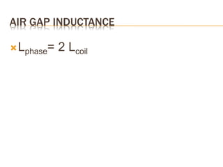 AIR GAP INDUCTANCE
Lphase= 2 Lcoil
 