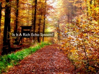 Is It A Rich Echo System?
 