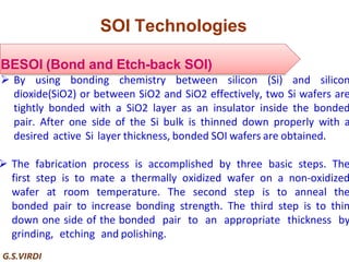 Silicon-On-Insulator (SOI) Technology: Fabrication, Device Effects ...