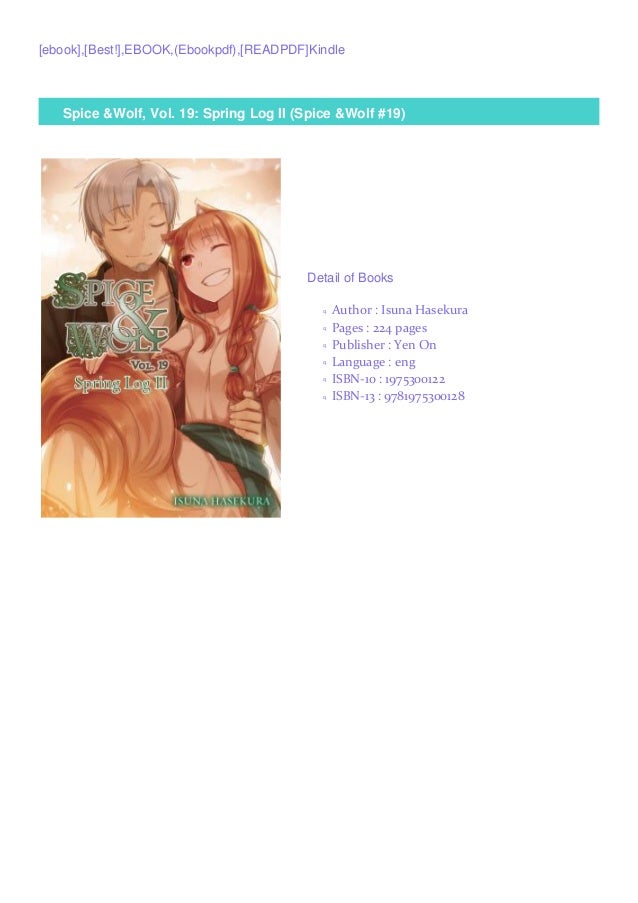 Pdfspice Wolf Vol 19 Spring Log Ii Spice Wolf 19 Fullacces Pdfspice Wolf Vol 19 Spring Log Ii Spice Wolf 19 Fullacces