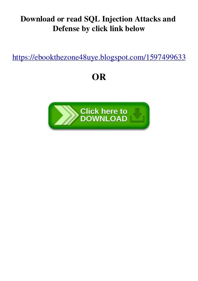 Pdf sql injection attacks and defense download 