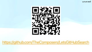 https://github.com/TheComposers/LetsGitHubSearch
 