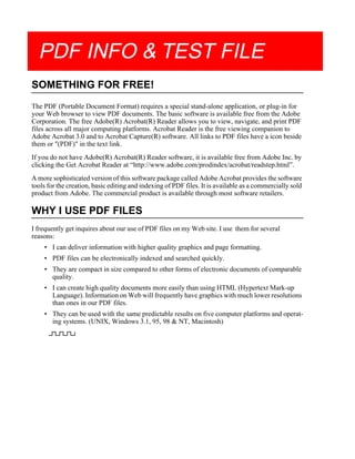 Pdf Reader Test Pdf test file | PDF