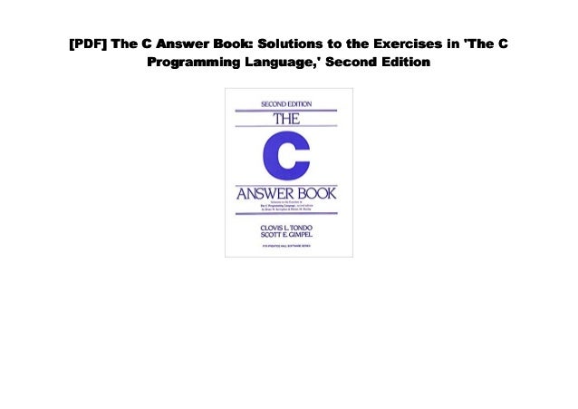 Pdf The C Answer Book Solutions To The Exercises In The C Progr Pdf The C Answer Book Solutions To The Exercises In The C Progr