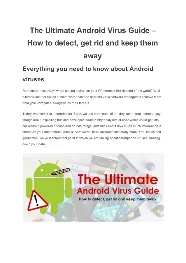 The Ultimate Android Virus Guide How to detect, get rid