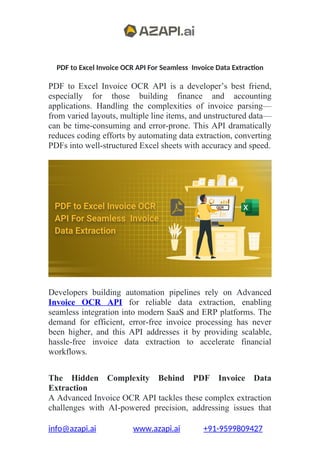 PDF to Excel Invoice OCR API For Seamless Invoice Data Extraction | DOCX
