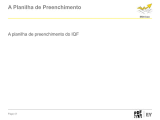 A Planilha de Preenchimento
Métricas

A planilha de preenchimento do IQF

Page 41

 