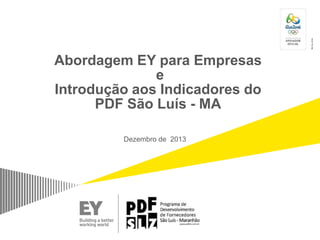 Abordagem EY para Empresas
e
Introdução aos Indicadores do
PDF São Luís - MA
Dezembro de 2013

 