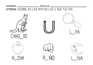 FICHAS DE LA U EN MAYÚSCULAS
