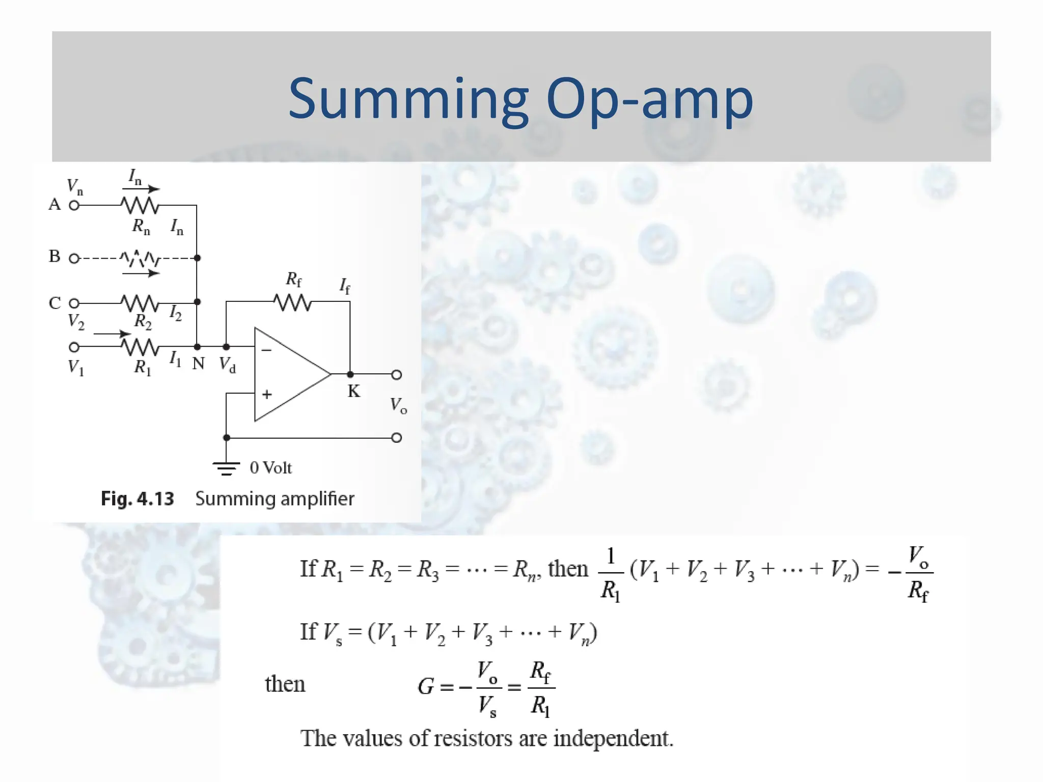 Summing Op-amp
 