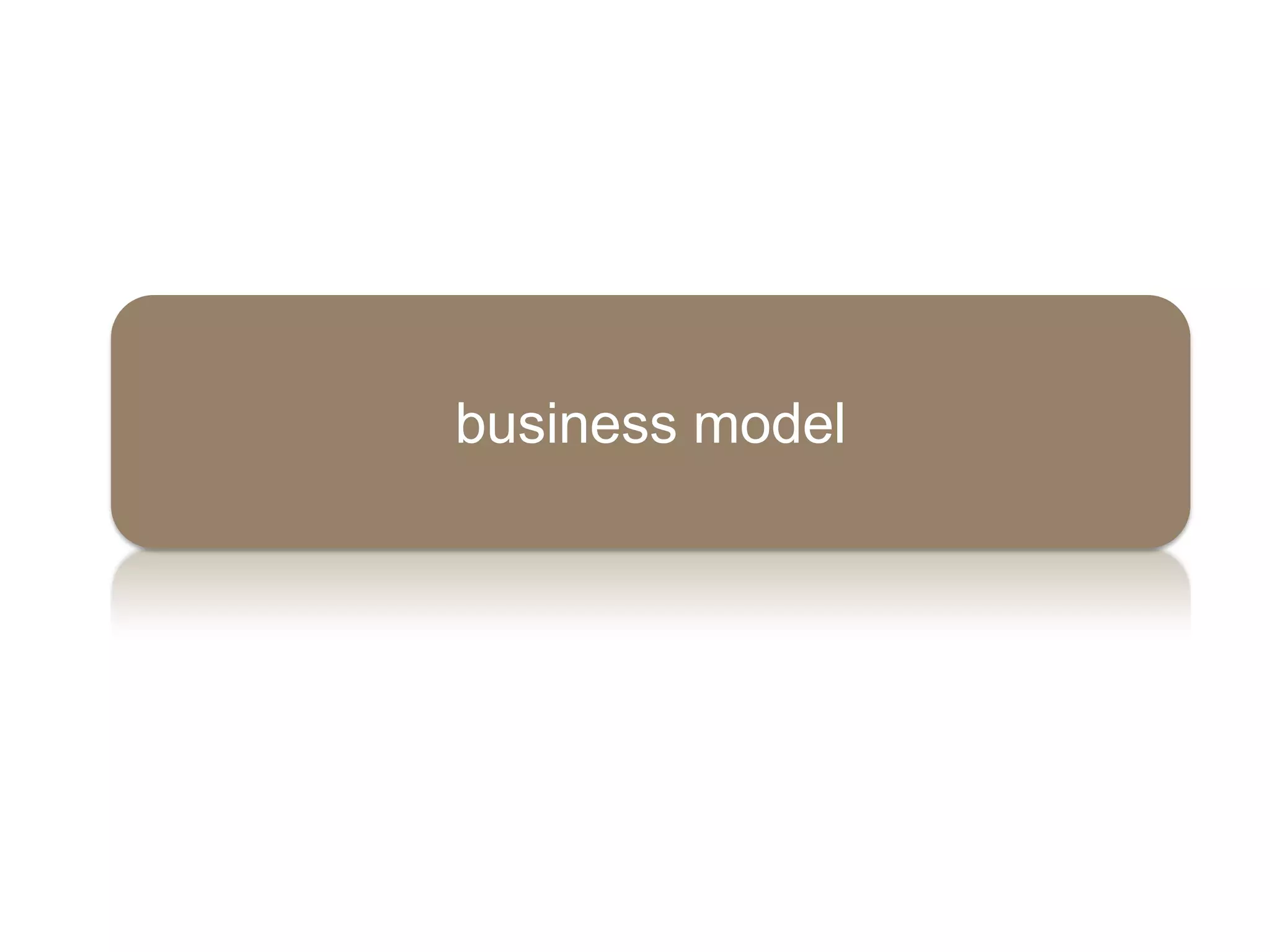 business model
 