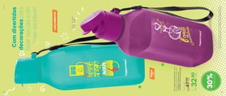 EcoTupperQuadradaPlus*500ml
6,4comp.X6,4larg.X20,4alt.(cm)
1|803907|Abasteçaaqui
2|803906|FontedaJuventude
Por
R$32,90
PreçoSugerido
R$47,00
30%dedesconto
LANÇAMENTOS
Comdivertidas
decoraçõespara
fazerseudiaadia
maissaudável!
Tampaquefacilita
nahoradebeber
500ml
CADA
cada
cada
44
1
2
Portátil
45
*EcoTupperQuadradaPlusnãovaiaofreezer.Nãodeveserusadacom
bebidasquentes,gaseificadasoucommáquinasparagaseificarbebidas
 