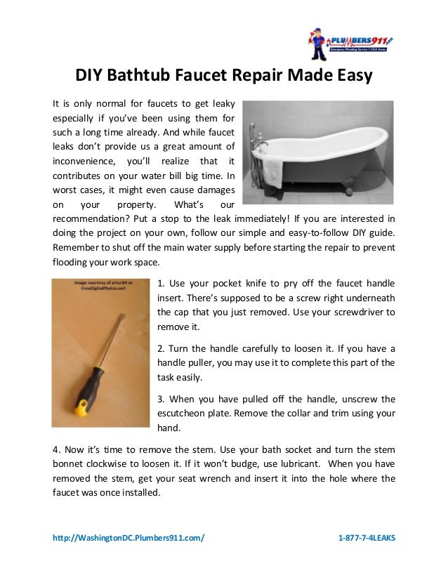 Diy Bathtub Faucet Repair Made Easy