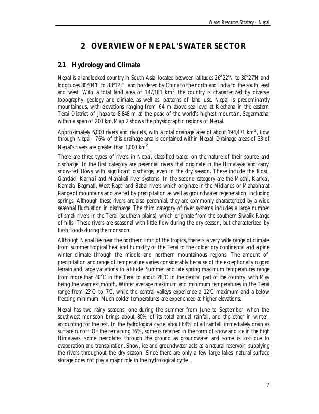Essay on importance of water resources in nepal