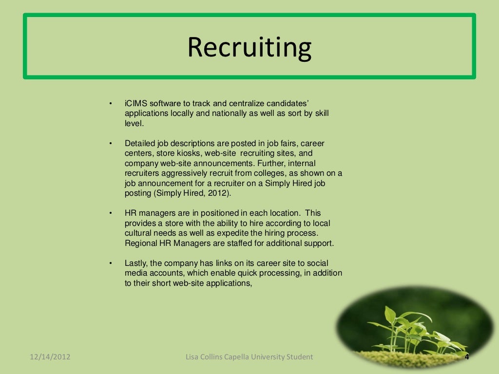 Whole Foods Market Human Resources Perspective