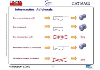 PART DESIGN - BÁSICO 15
EstaapostilaéparteintegrantedomaterialdetreniamentoTECMES,nãopodendosercopiadaintegralouparcialmentesemprévioconcentimento.
Informações Adicionais
TECMES
 
