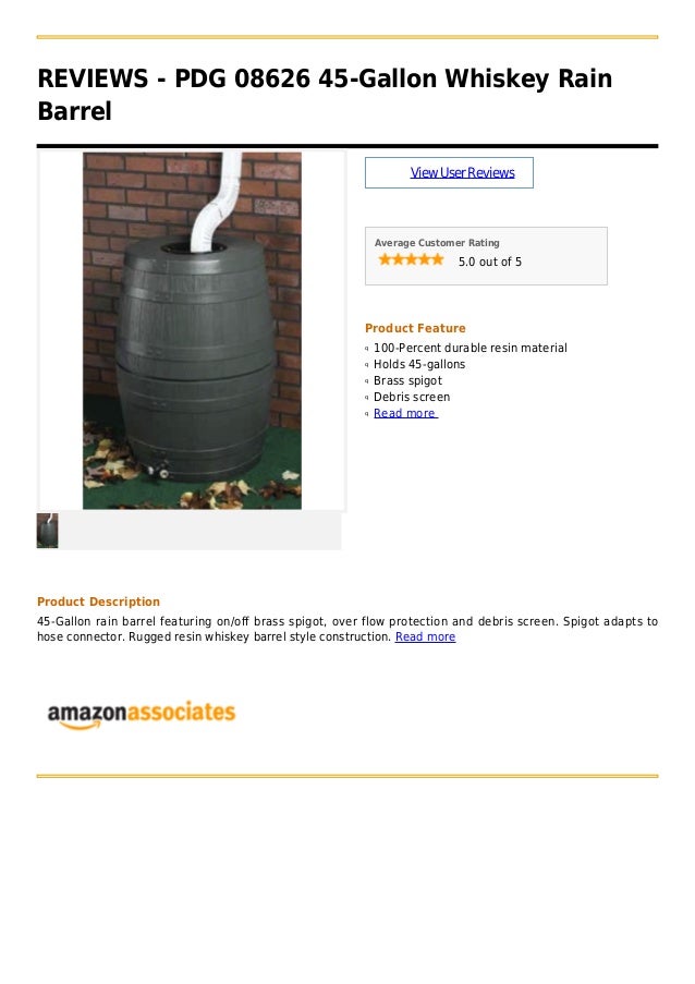 Pdg 08626 45 gallon whiskey rain barrel
