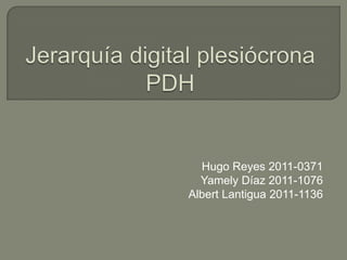 Hugo Reyes 2011-0371
Yamely Díaz 2011-1076
Albert Lantigua 2011-1136
 