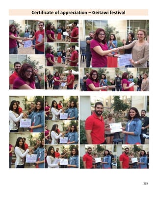 219
Certificate of appreciation – Geitawi festival
 