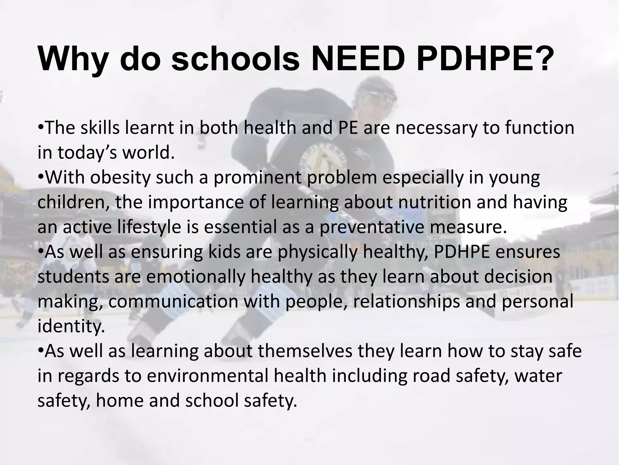 The value of nutrition and a healthy diet