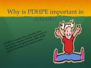 Why is PDHPE important in
schools?
 