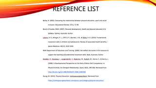 REFERENCE LIST
 