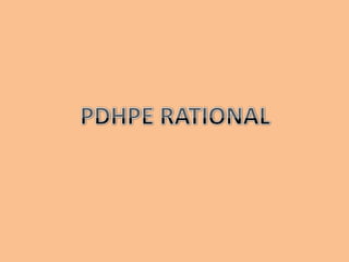 Pdhpe rational