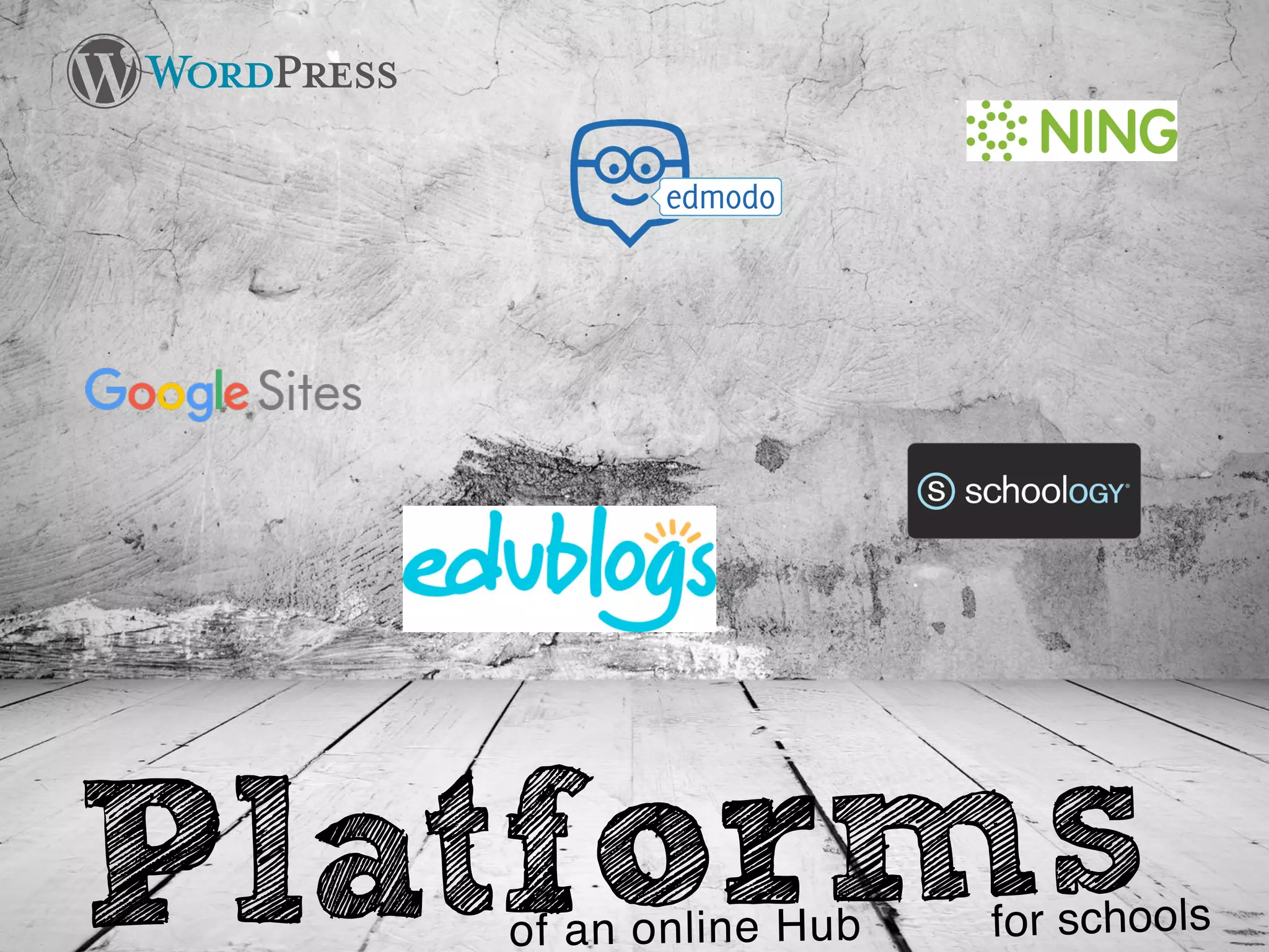 Platformsof an online Hub for schools
 