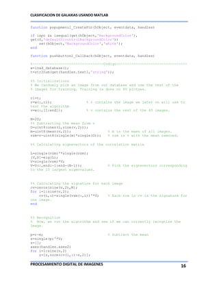 PDI clasificacion de galaxias usando matlab | PDF
