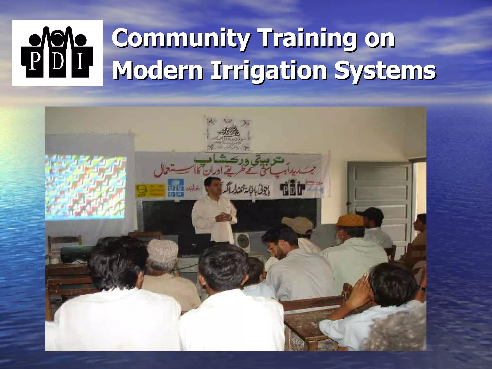 Community Training on Modern Irrigation Systems   
