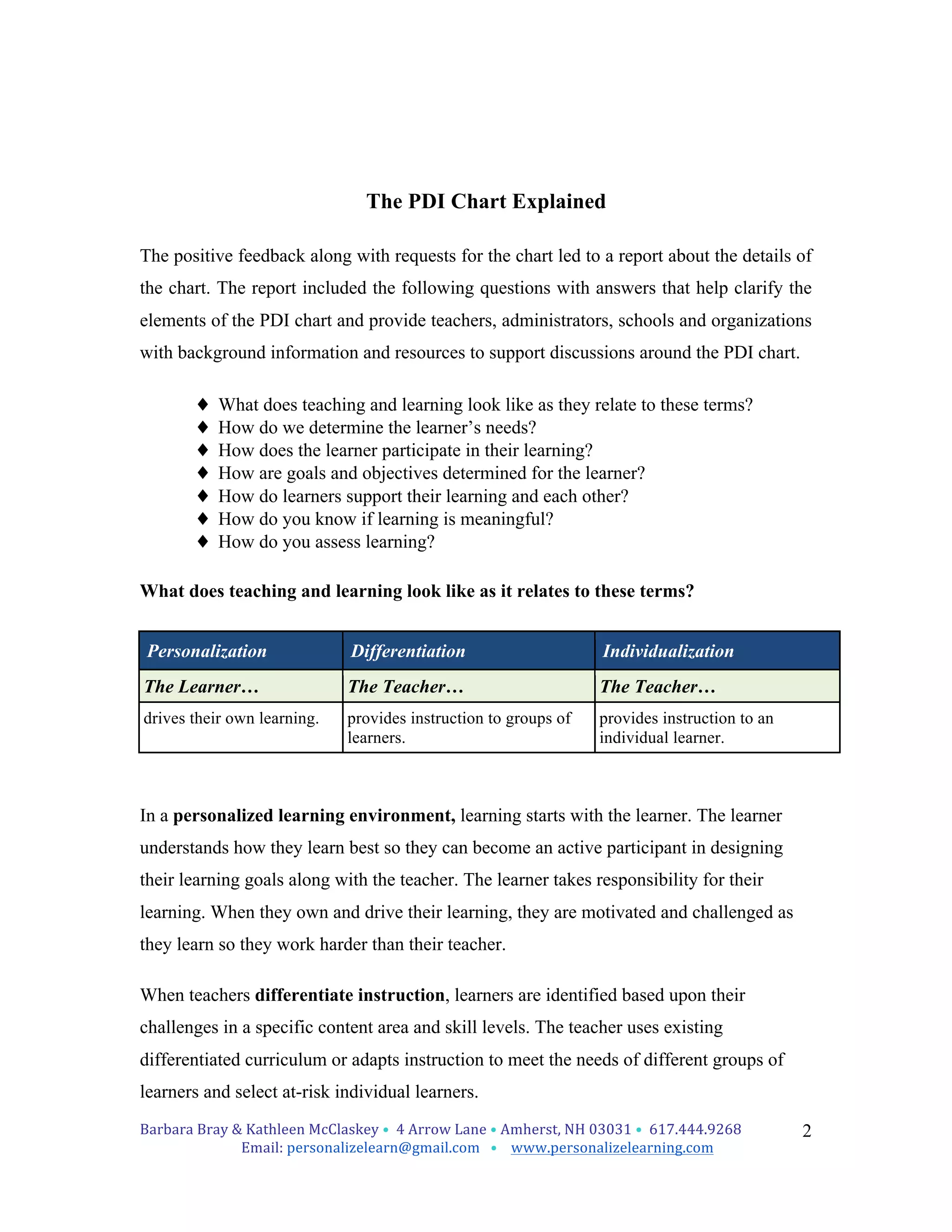 Personalization vs. Differentiation vs. Individualization Report-v3 | PDF