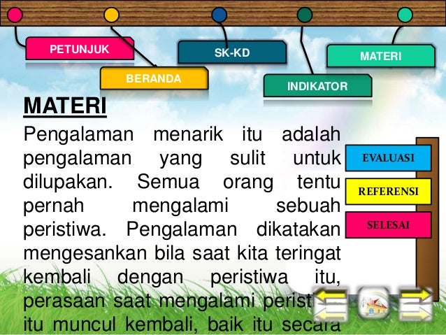 Menceritakan Pengalaman Mengesankan